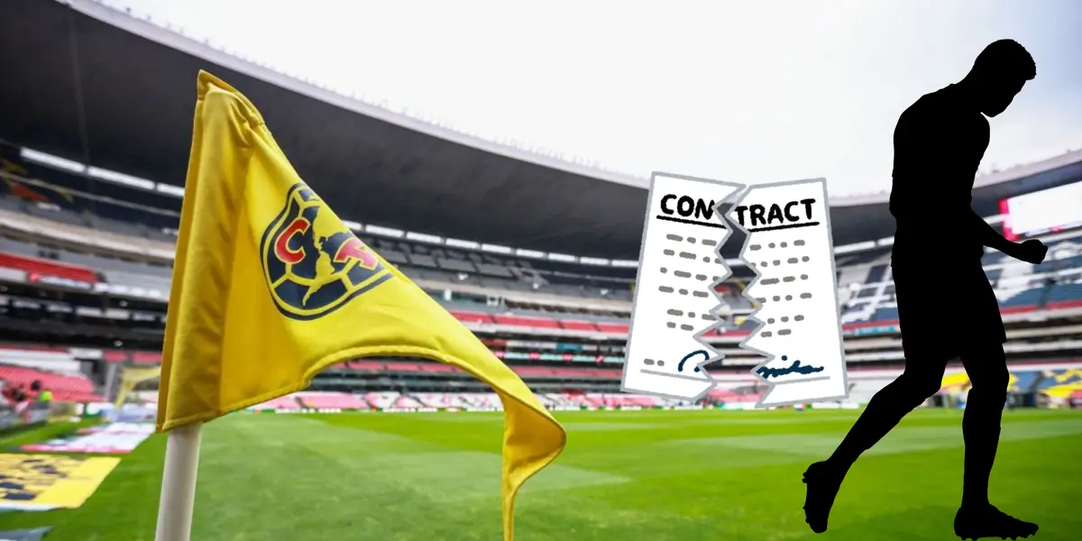 Banderín en el Azteca. Foto: Club América