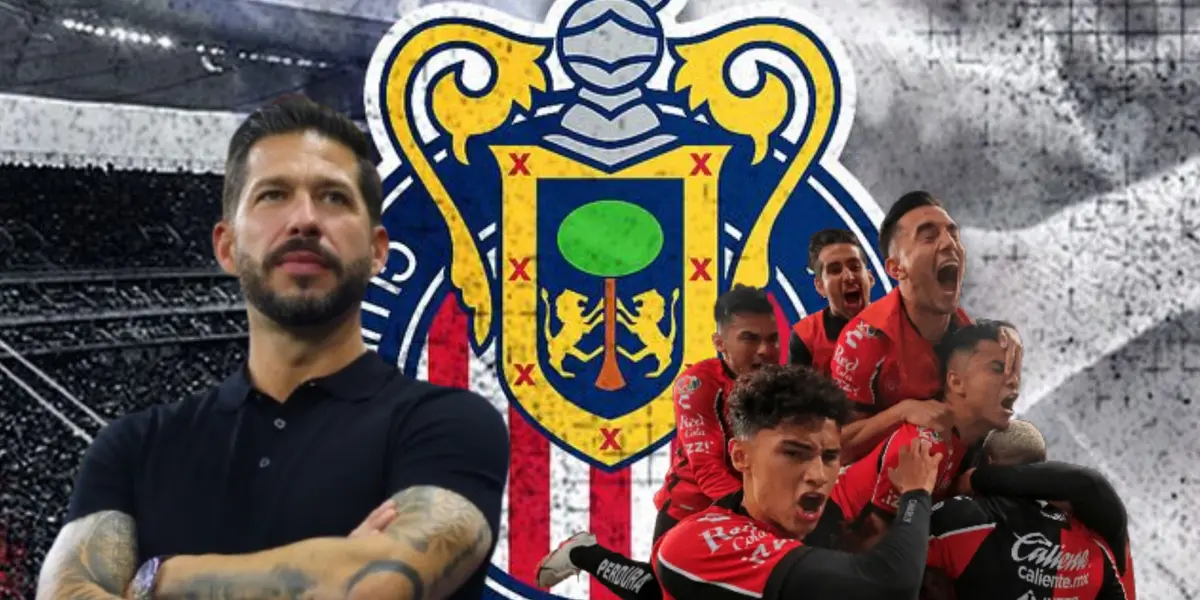 Benjamín Mora y jugadores de Atlas celebrando/Foto Pinterest.