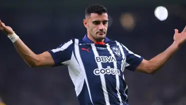 Berterame en partido con Rayados. Foto: Récord