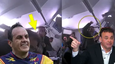 Blanco y Faitelson en cabina de TUDN. Foto: TUDN