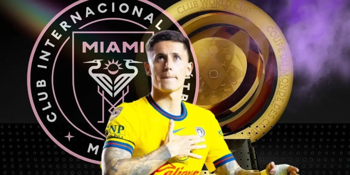Brian Rodríguez junto al escudo del Inter de Miami / FOTO DALE AMÉRICA
