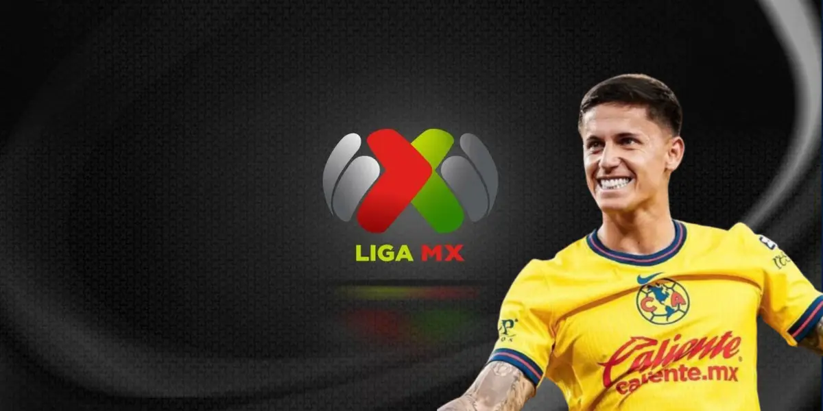 Brian Rodríguez junto al logo de la Liga MX / FOTO INFOBAE