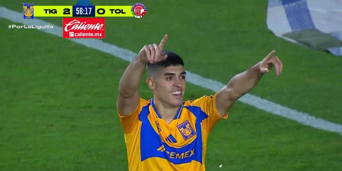 Brunetta celebrando. Captura de Azteca Deportes