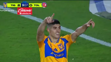 Brunetta celebrando. Captura de Azteca Deportes
