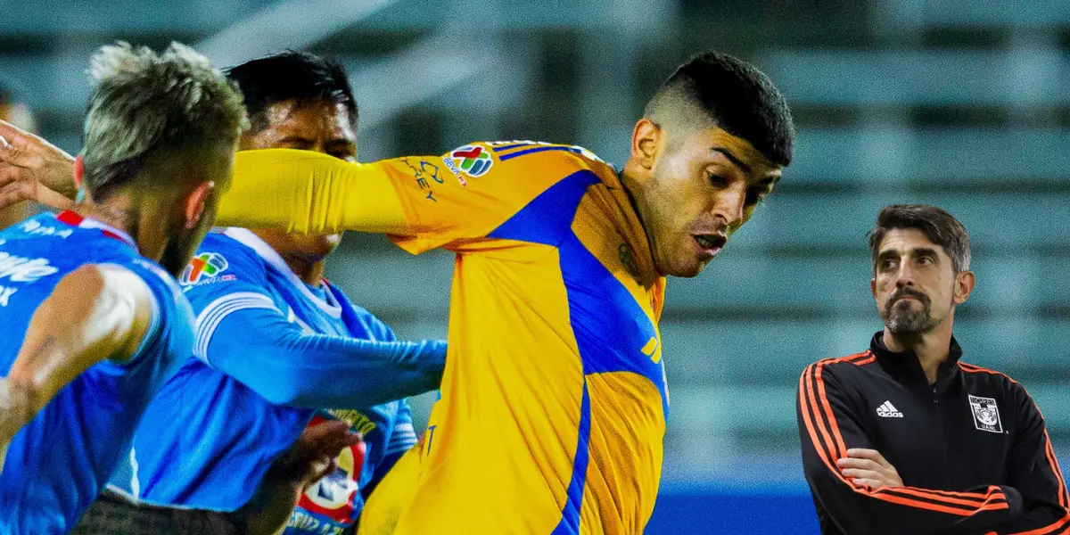 Brunetta en partido vs Cruz Azul. Foto: Tigres