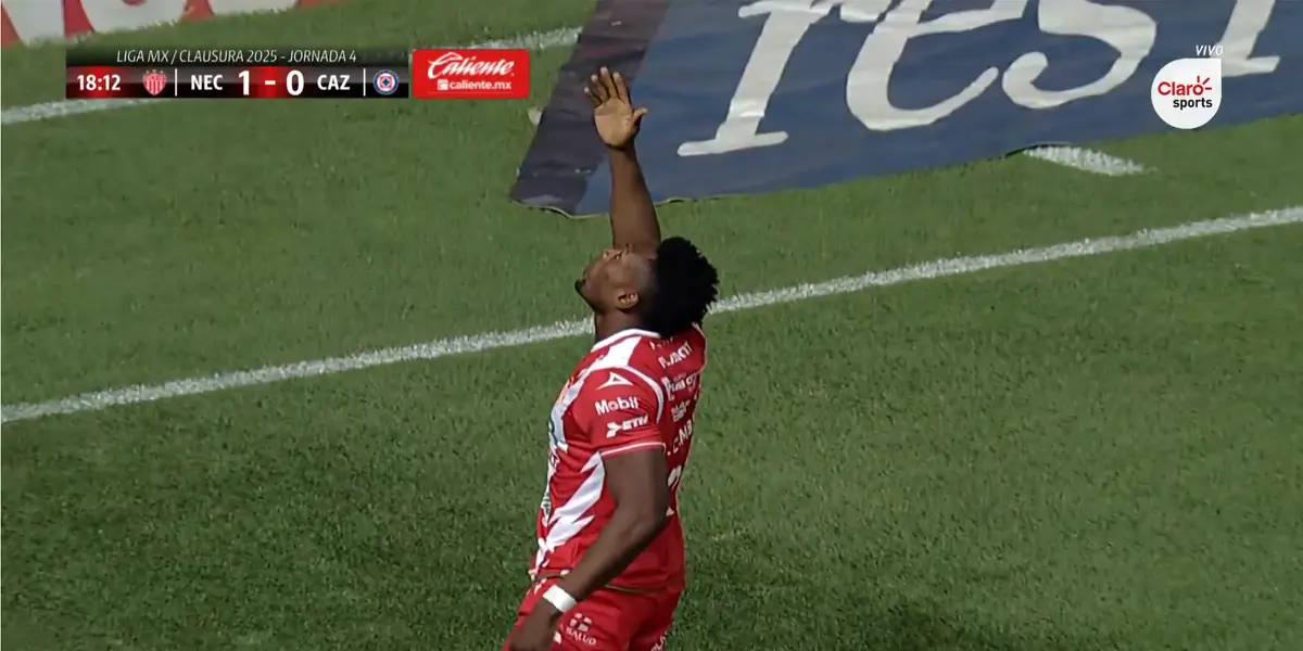 Cambindo celebrando gol. Captura de Claro Sports