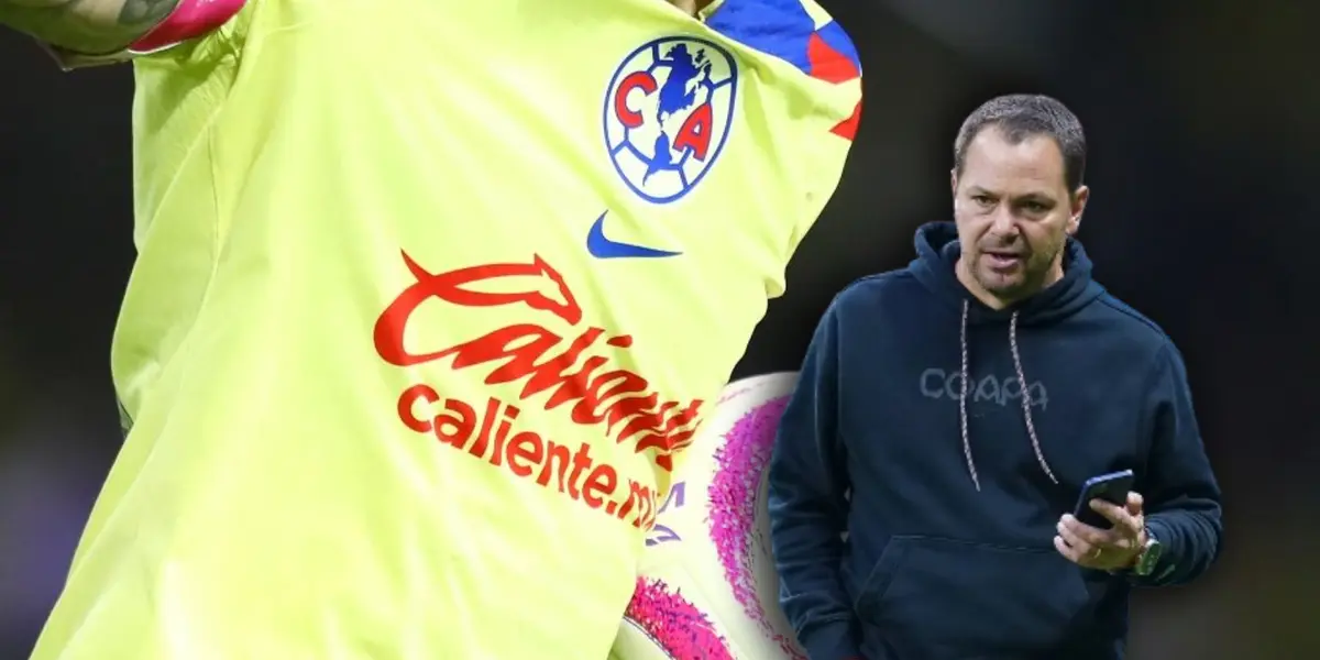 Camiseta del las Águilas y Santiago Baños/Foto Goal.com