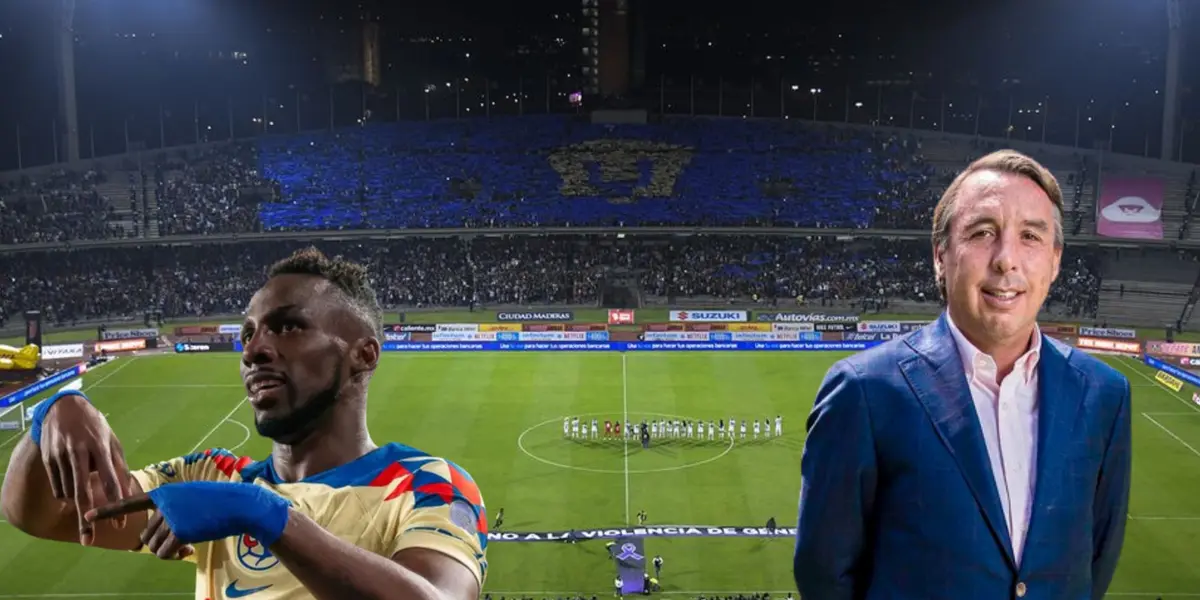 Cancha de Ciudad Universitaria de fondo, Emilio Azcárraga y Julián Quiñones/ Foto SDP.