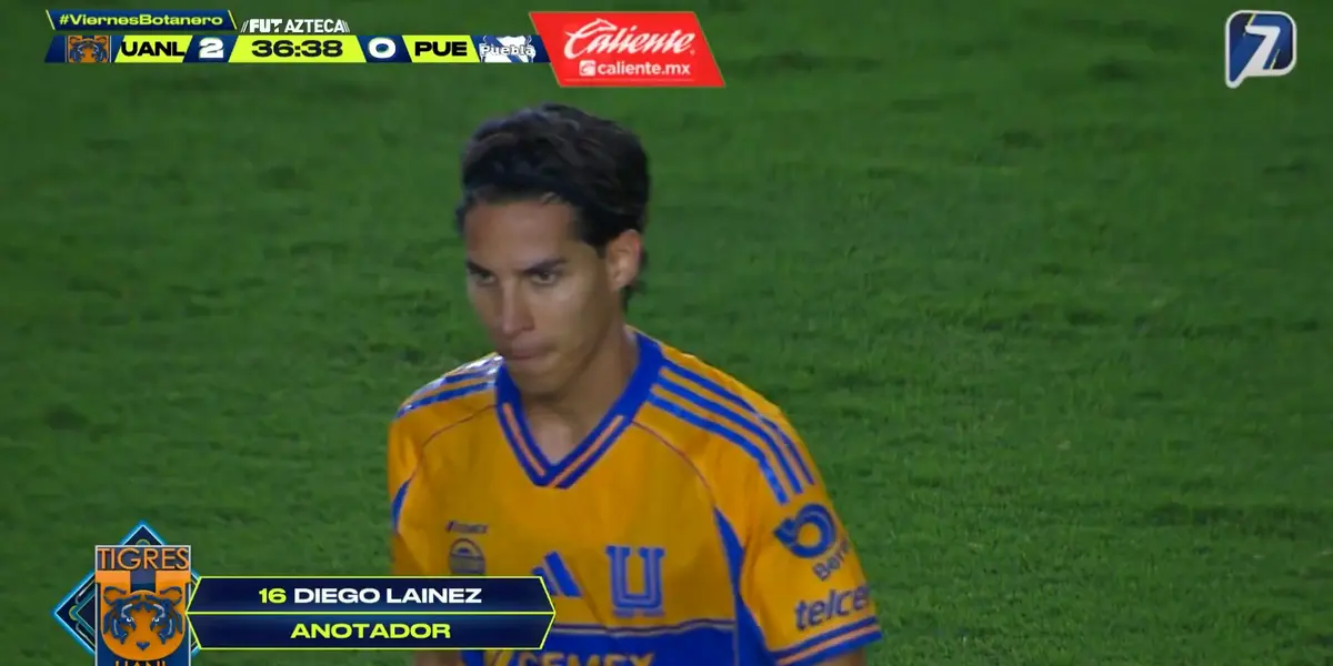 Captura de Azteca tras gol de Lainez