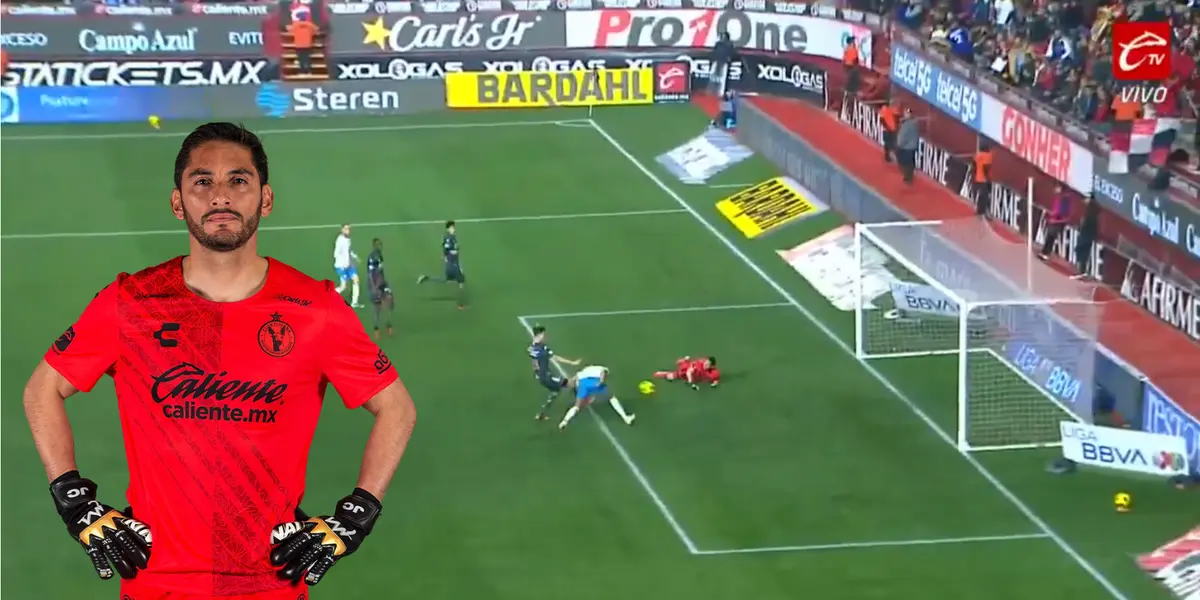 Captura de Caliente TV del gol de Giorgos