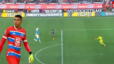 Captura de Caliente TV del segundo gol de Xolos