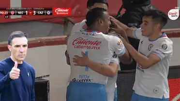 Captura de Claro Sports de la celebración de Faravelli