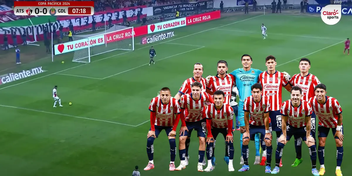 Captura de Claro Sports del Chivas vs Atlas