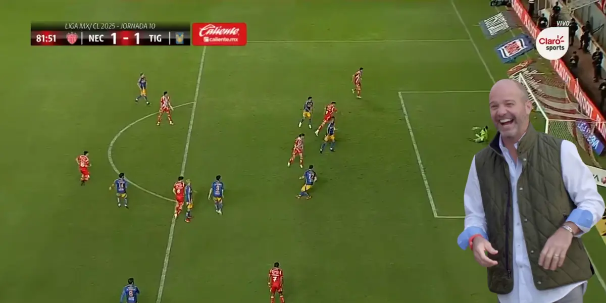 Captura de Claro Sports del gol de Necaxa