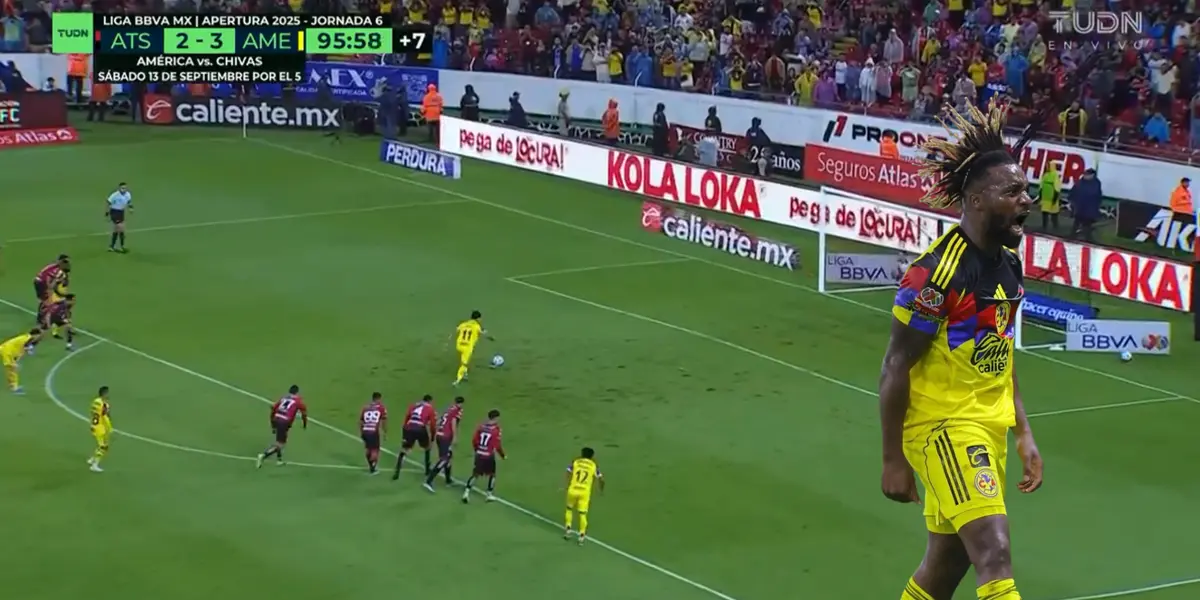 Captura de Club América, con Allan al frente