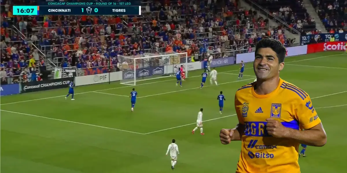 VIDEO | Nicolás Ibáñez por fin anotó con Tigres y así reaccionó Guido Pizarro en la banca