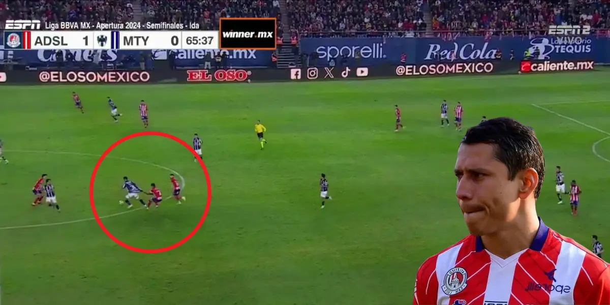 Captura de ESPN del error de Domínguez