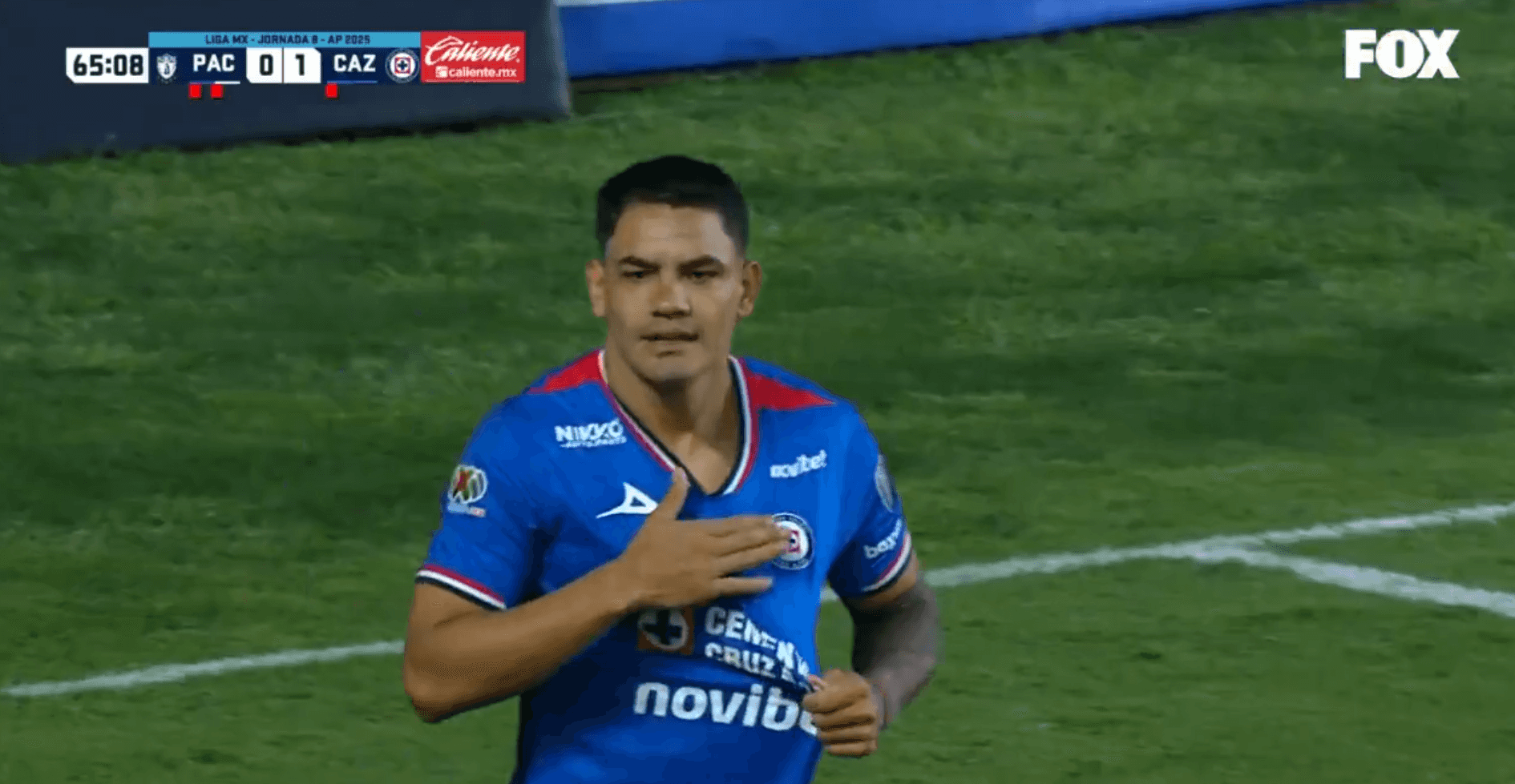 Captura de FOX con la celebración de Fernández