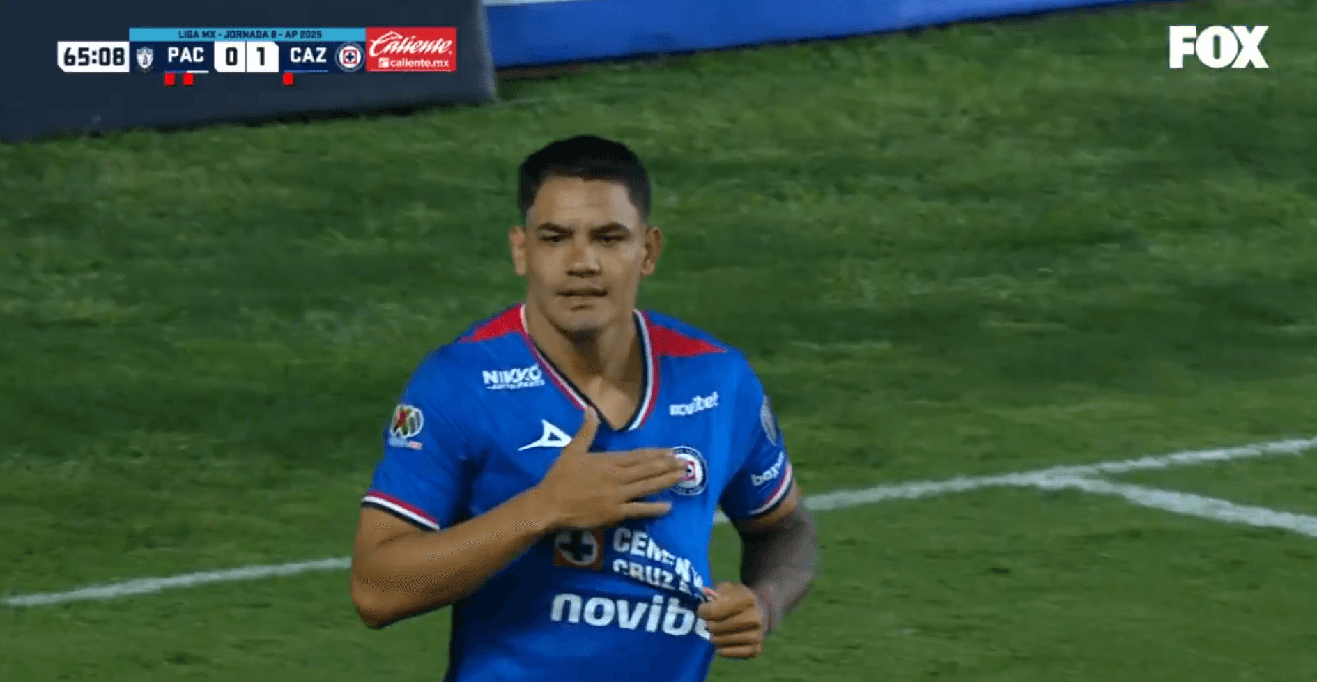 Captura de FOX con la celebración de Fernández