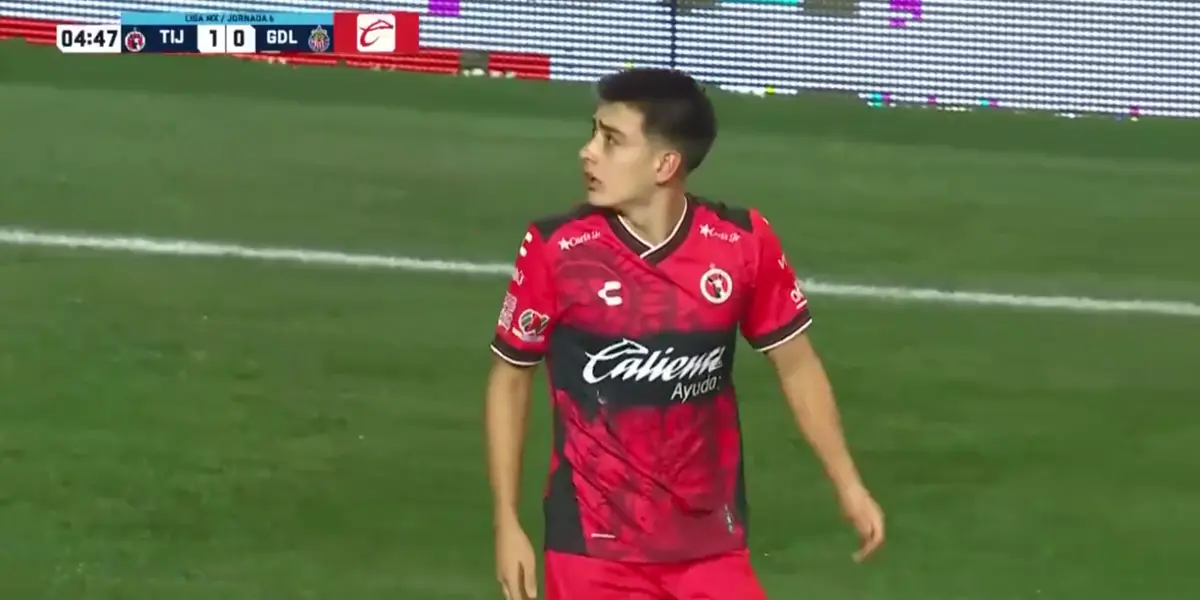 Captura de FOX del gol de Mora