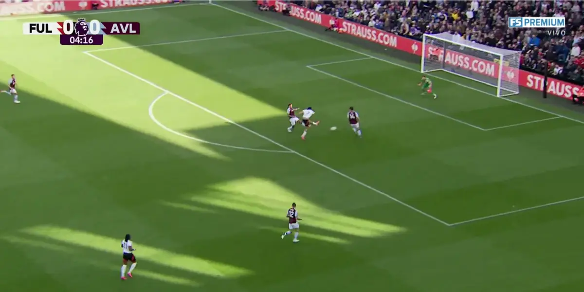 Captura de FOX Sports, del gol de Raúl Jiménez