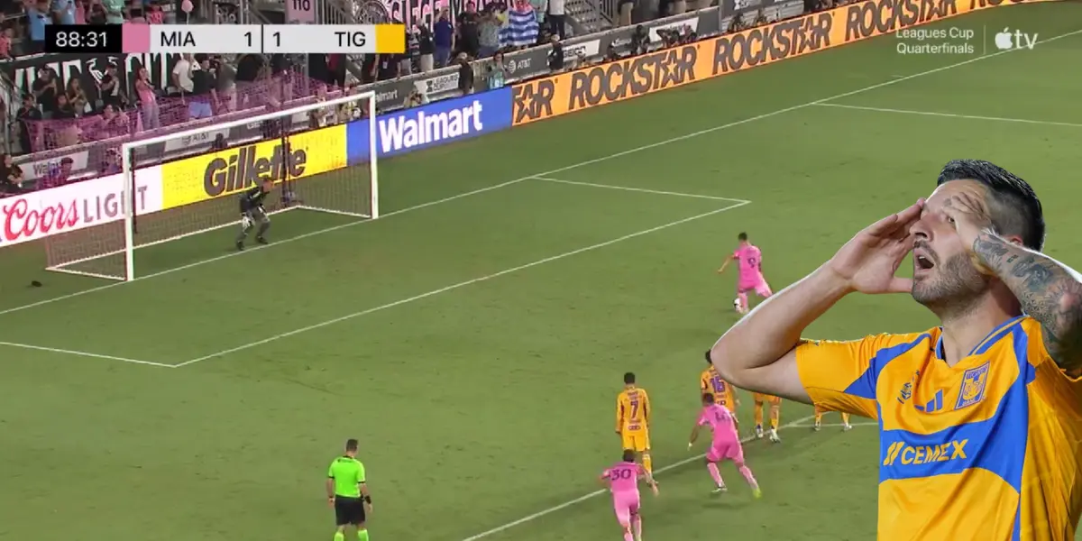 Captura de Leagues Cup del doblete de Suárez, con Gignac al frente