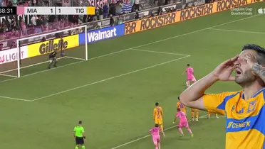 Captura de Leagues Cup del doblete de Suárez, con Gignac al frente