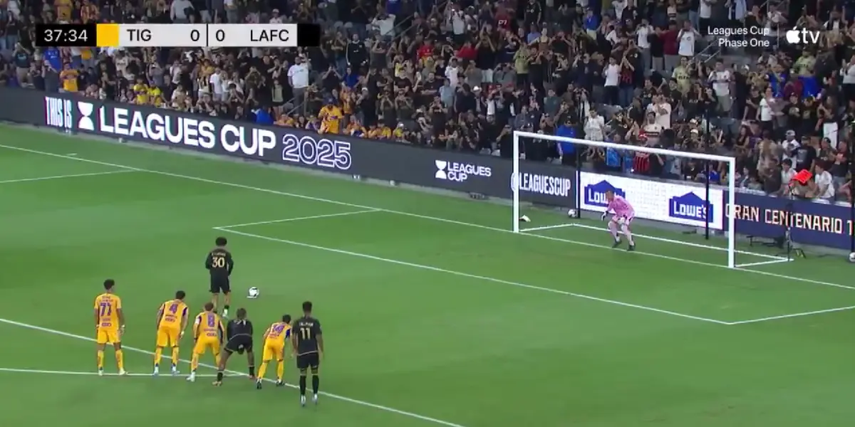Captura de Leagues Cup del penal al LAFC