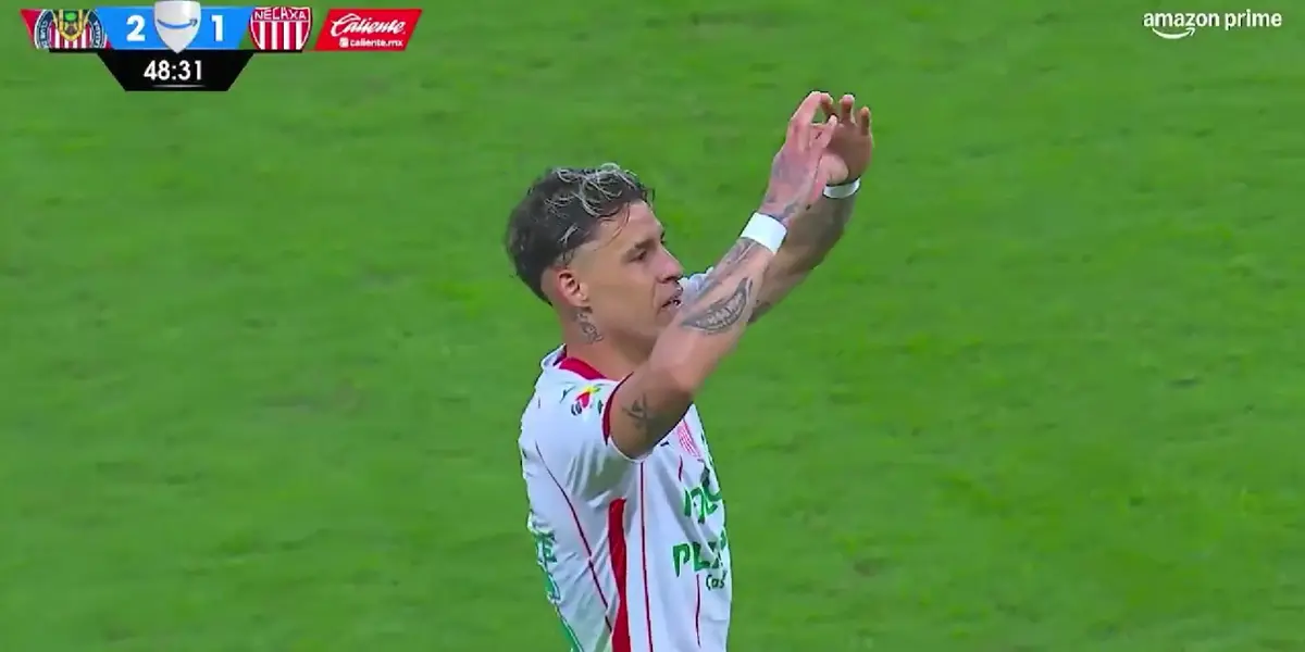 Captura de Liga MX del gol de Calderón