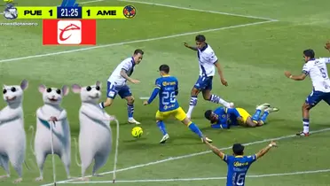 Captura de pantalla de Azteca Deportes, en el 1er gol de Chava Reyes.