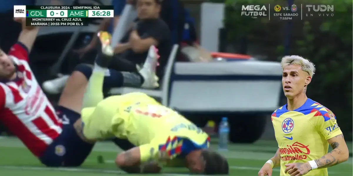 Captura de pantalla de la caída del Chicote Calderón tomada de TUDN