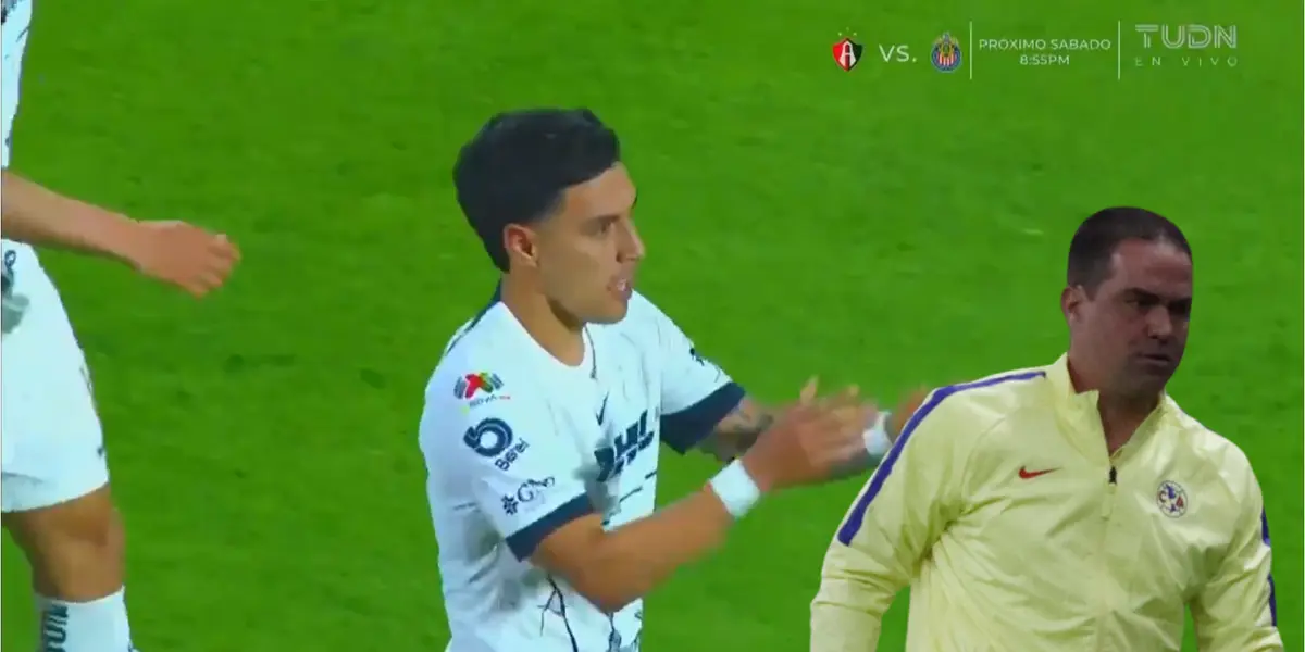 Captura de pantalla de la celebración de Leo Suárez, cortesía de Pumas.