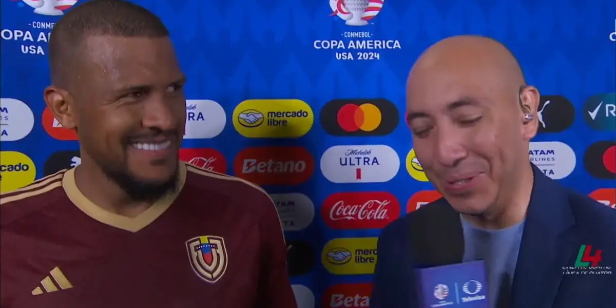 Captura de pantalla de TUDN de la entrevista a Salomón Rondón.