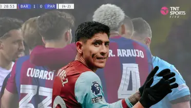 Captura de pantalla del Barca vs PSG, con Edson Álvarez. Foto: Milenio.