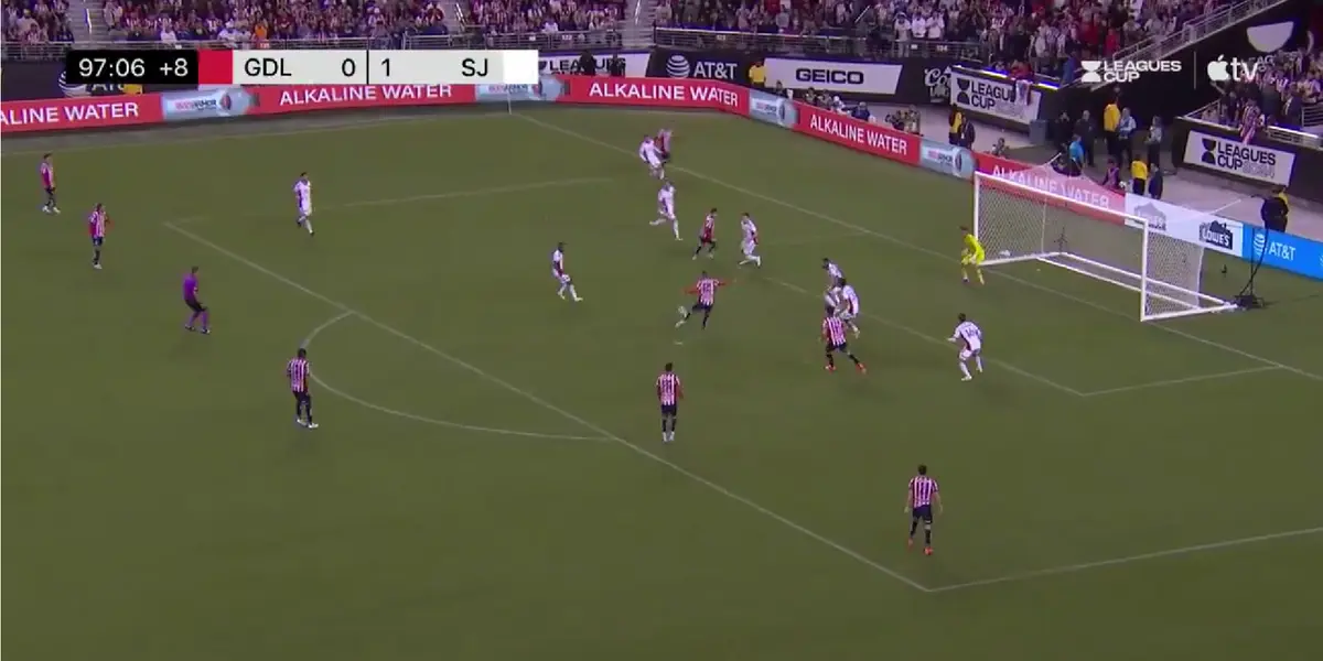 Captura de pantalla del gol de Alvarado, tomada de Leagues Cup