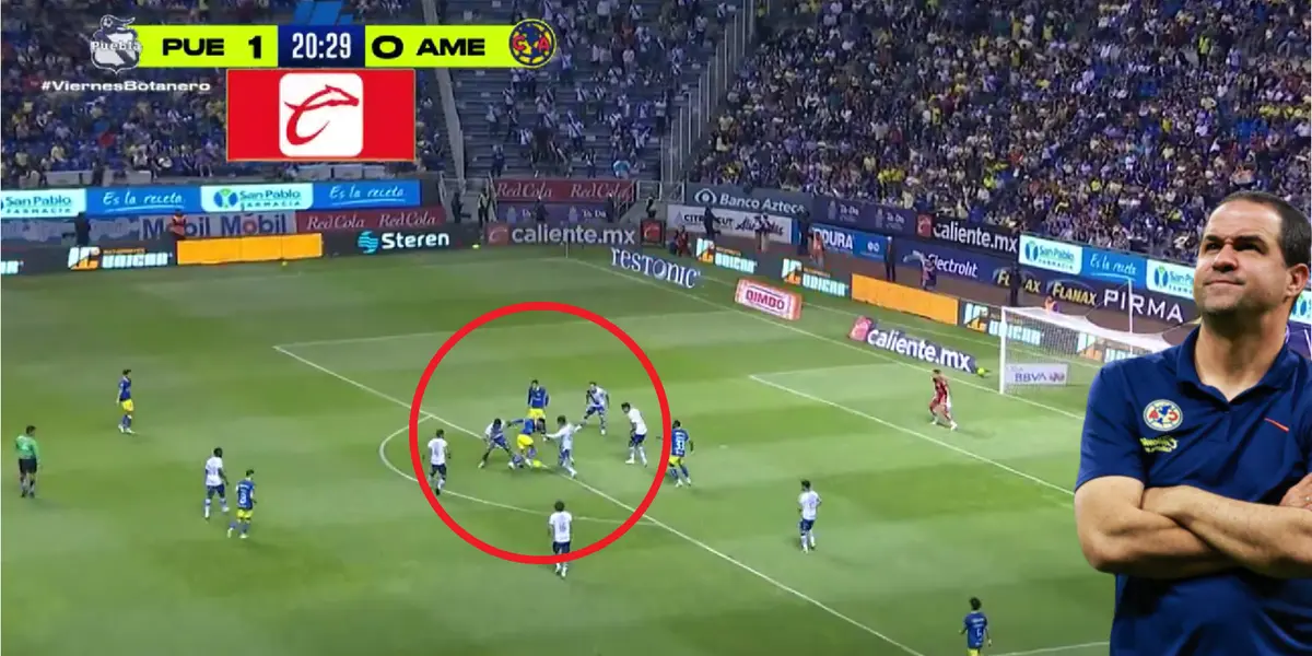 Captura de pantalla del gol de América de Azteca Deportes