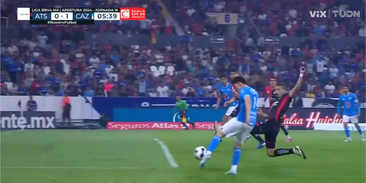 Captura de pantalla del gol de Cruz Azul, tomado de TUDNC