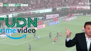 Captura de pantalla del partido Chivas vs Querétaro, tomada de TUDN