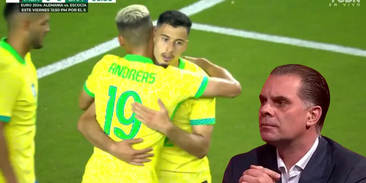 Captura de pantalla tomada de TUDN del gol de Brasil.