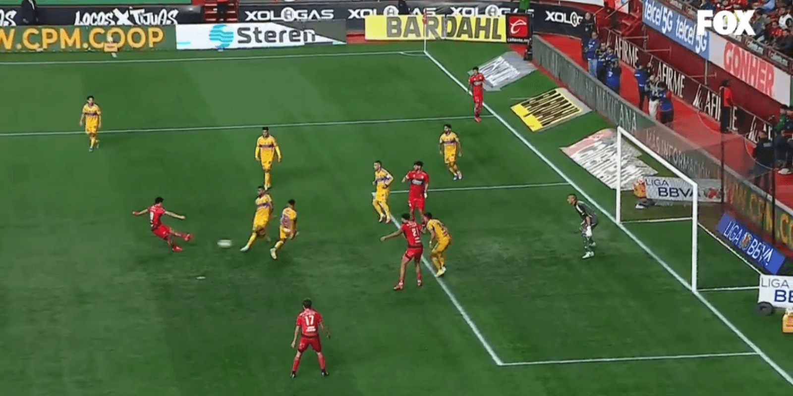 Captura de Somos FOX del gol de Mora