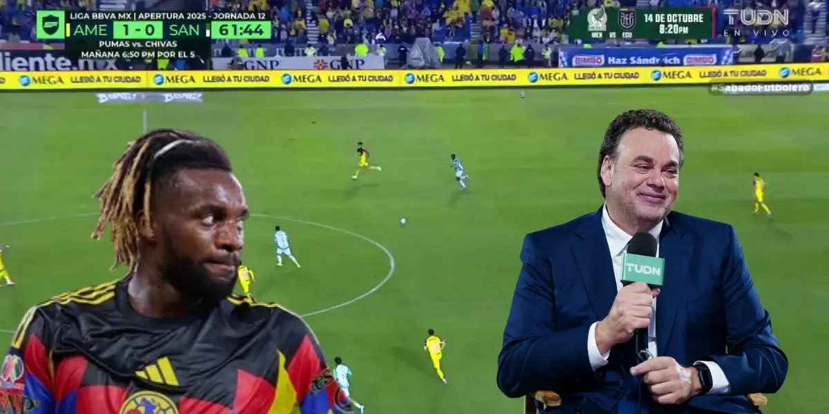 Captura de TUDN con Faitelson y Allan al frente