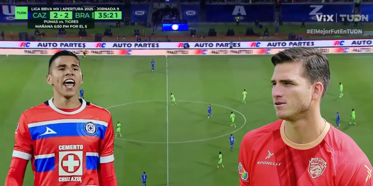 Captura de TUDN con Mier y Jurado al frente