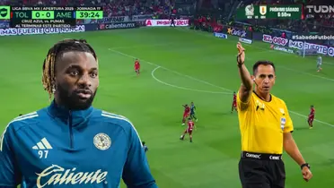 Captura de TUDN con Saint-Maximin y Santander al frente