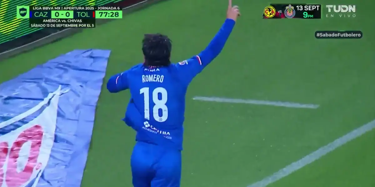 Captura de TUDN de la celebración de Romero