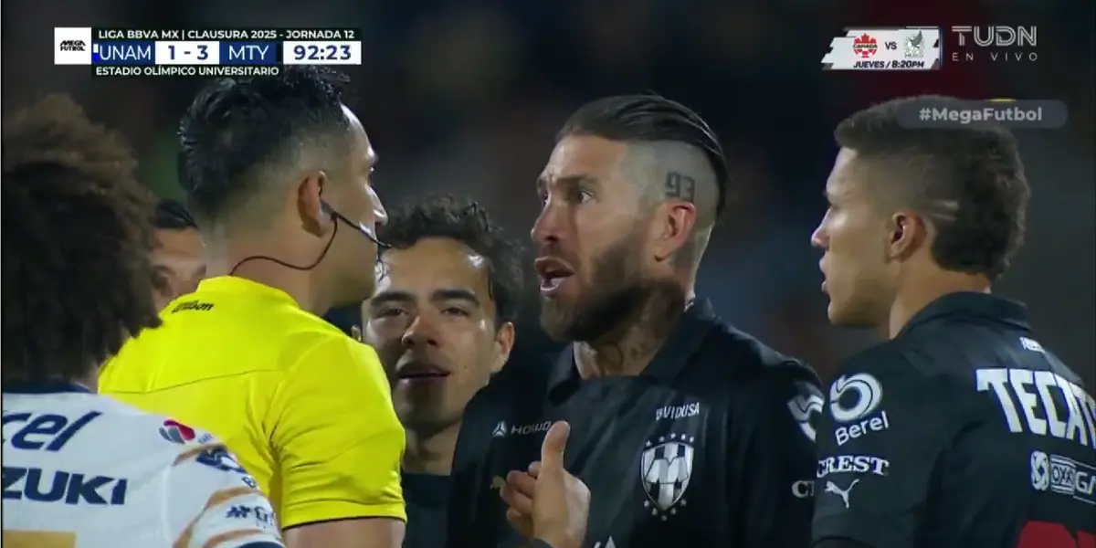 Captura de TUDN de la roja a Ramos