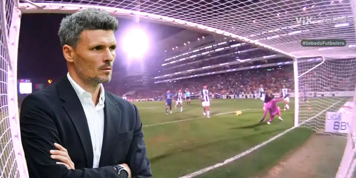 Captura de TUDN del América vs Santos, con Ortiz al frente