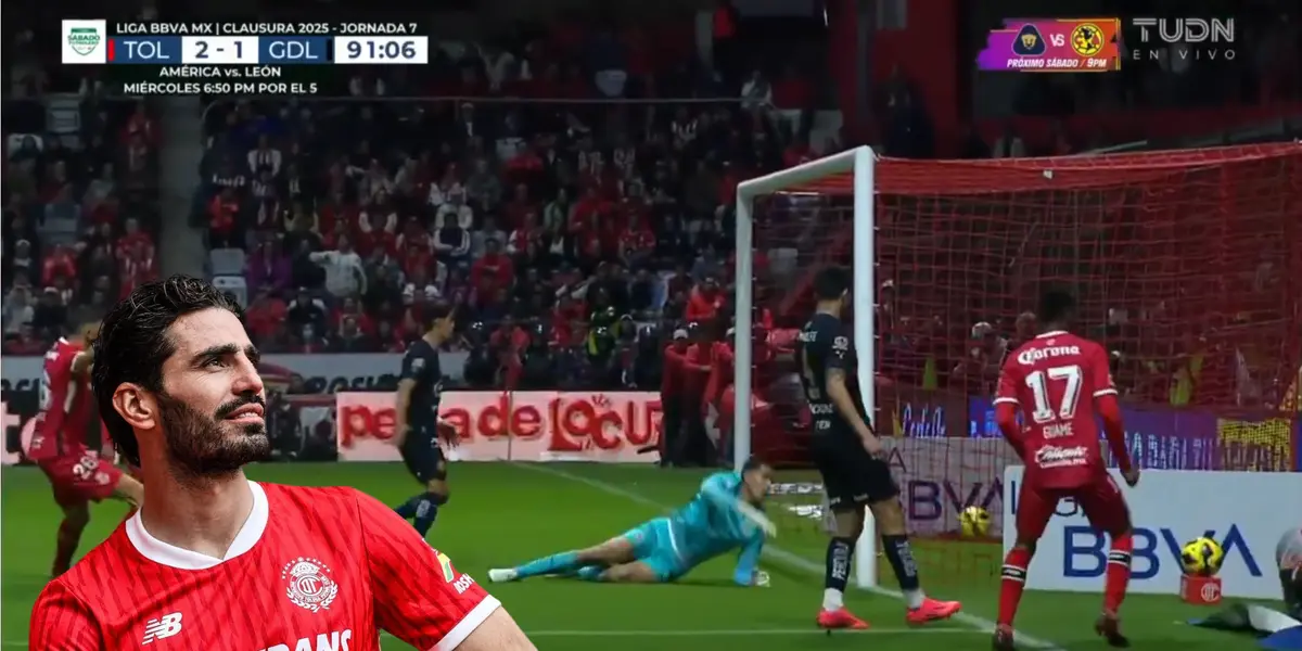 VIDEO | Toluca vence de último minuto a Chivas y lo que hizo el Pollo Briseño tras el gol