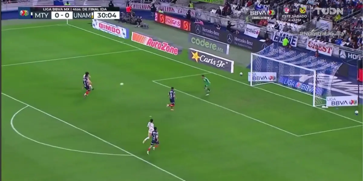 Captura de TUDN del fallo de Pumas