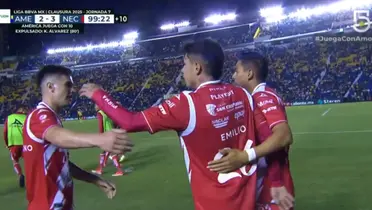 Captura de TUDN del festejo de Emilio