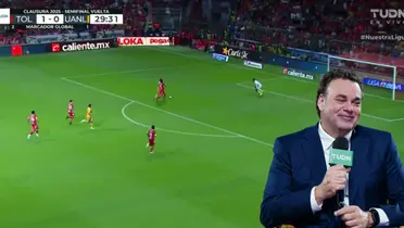 Captura de TUDN del gol anulado